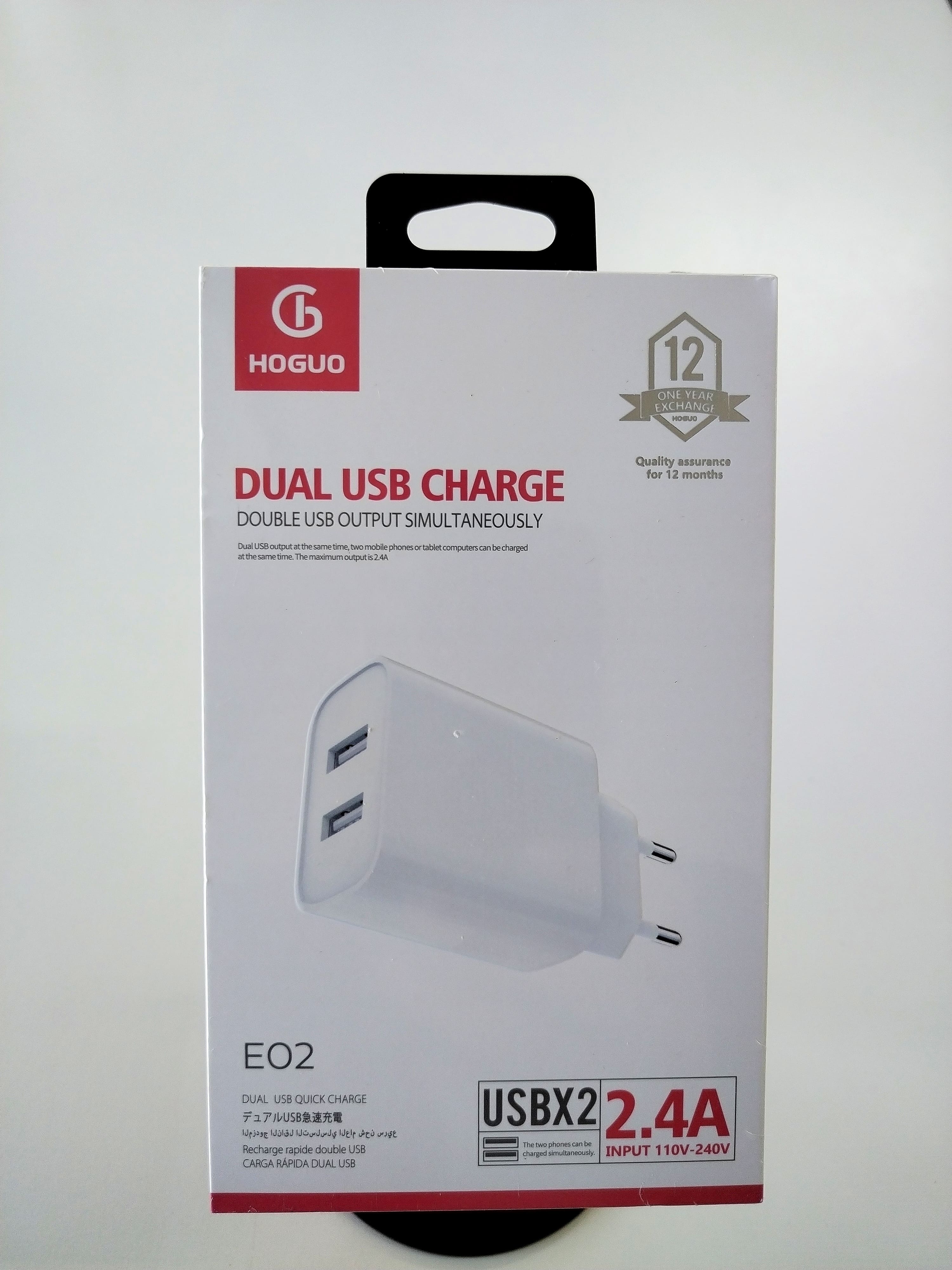 Hoguo 2.4A Dual Port Adapter